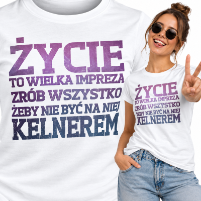 KOSZULKA ŚMIESZNA DAMSKA ŻYCIE TO